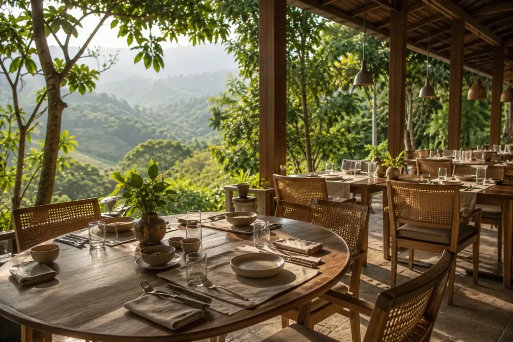 Generated fictional all-day restaurant open to the hills
